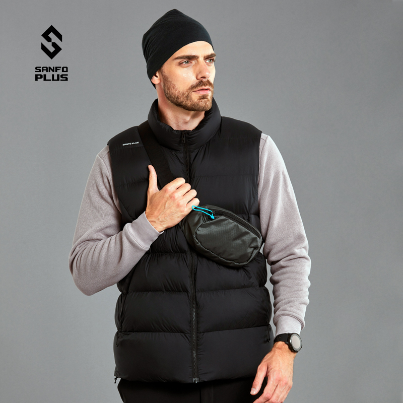 SANFO PLUS冰雾羽绒马甲鹅绒外套男女运动服户外保暖背心 SVC-21064