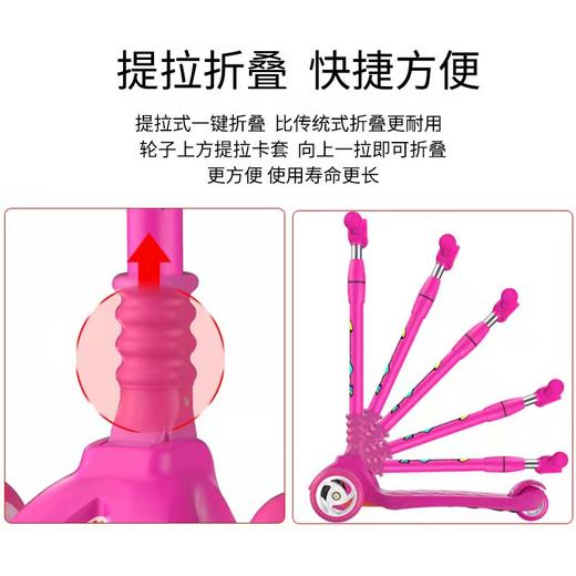 【如意座驾 炫酷滑行】好奇小子儿童滑板车儿童闪光轮溜溜车可坐骑小孩滑滑车益智玩具 商品图3