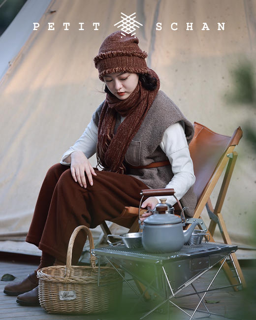 PETIT SCHAN小闪 ACC#004 Bohemian  波西米亚·狂想  镂空山羊绒设计款围巾 商品图5