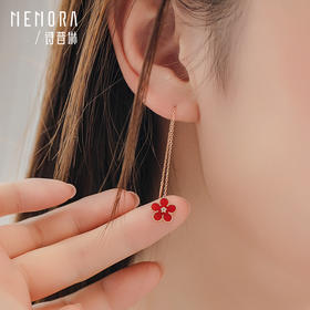 勿忘我系列18K金钻石耳线贝壳玉髓耳饰KE280301/KE280302