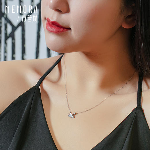 MEMORA诗普琳天鹅之恋彩色18K金钻石贝壳项链DN048601 商品图2