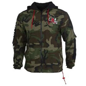 Nike耐克外套男装春季新款连帽迷彩休闲运动服夹克CU2031-222