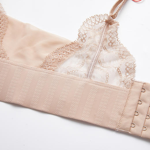 熳洁儿 大胸显小超薄三角杯法式性感蕾丝内衣女聚拢文胸罩21251548 商品图3
