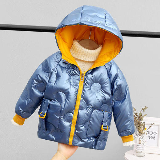 TZW-新款男女童时尚洋气加厚保暖亮面免洗羽绒服外套 商品图3