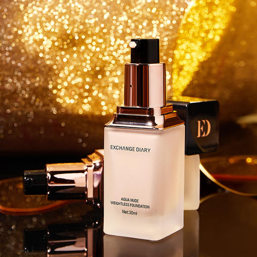 交换日记粉底液水润保湿遮瑕轻薄不易脱妆持妆清透养肤彩妆化妆品 商品图1