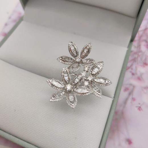 18K钻石戒指（花）,圈口： 13#, 商品图1