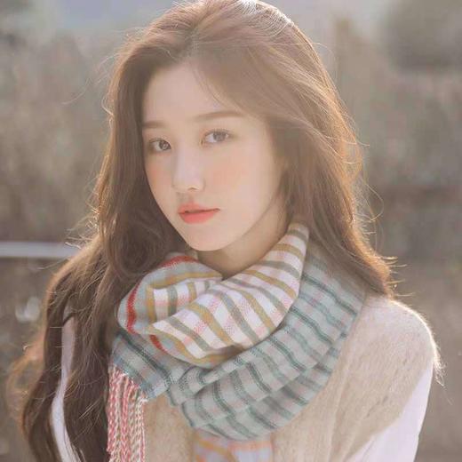 学生格子围巾女秋冬季韩版百搭可爱少女仿羊绒保暖日系男围脖 商品图2