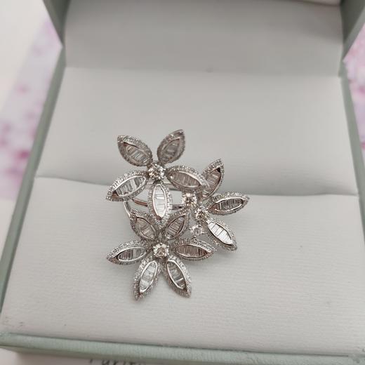 18K钻石戒指（花）,圈口： 13#, 商品图2