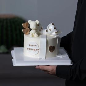 波点蝴蝶结小熊