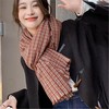 男女新款百搭保暖棕咖色文艺复古格子围巾女春秋冬季2021新款保暖韩版百搭小众围脖 商品缩略图3