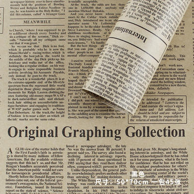 【琳琅】英文报纸小字英文牛皮纸（40张/包） 商品图0