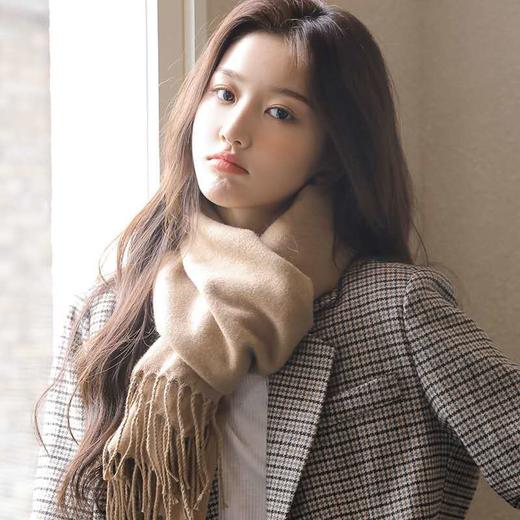 学生格子围巾女秋冬季韩版百搭可爱少女仿羊绒保暖日系男围脖 商品图0