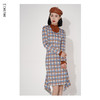 臣禾圆领彩色格纹不对称鱼尾裙摆连衣裙9203020377 商品缩略图2