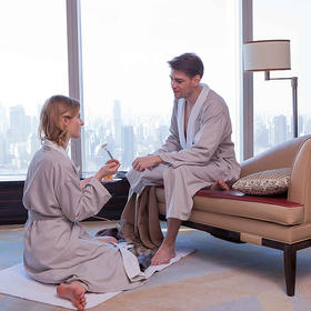 康乃馨 伯兹 双层复合工艺  高星级酒店风浴衣