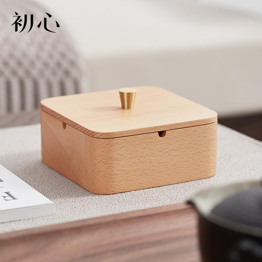 初心| 实木烟灰缸榉木黑胡桃木不锈钢 商品图6