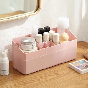 QYeah仟漾双层化妆品收纳盒粉色QY7516