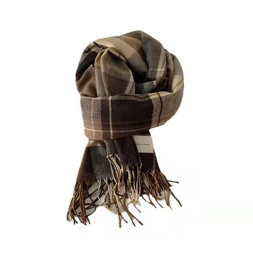 2021韩国新款ins时尚风复古格子仿羊绒围巾女批发冬季保暖百搭围脖 商品图4