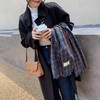韩范ins男女时尚围巾 潮蓝色格子围巾女冬季长款韩版百搭保暖围脖 商品缩略图2