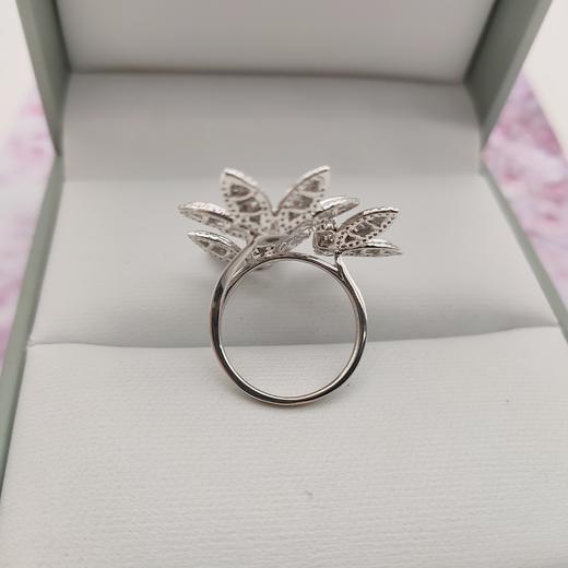 18K钻石戒指（花）,圈口： 13#, 商品图3