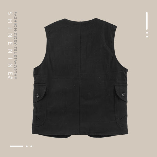 94927118简单休闲口袋装饰马甲 商品图3