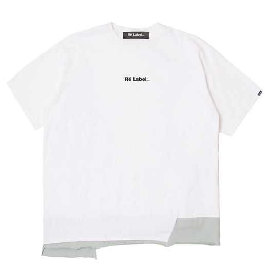 RELABEL 2020SS双色拼接解构主题印花短袖男潮牌休闲宽松情侣T恤 商品图4