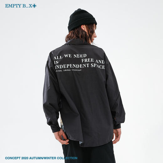 RELABEL 2020AW正面全幅洞穴探险印花潮牌衬衫男宽松休闲个性衬衣 商品图1