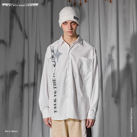 RELABEL 21SS 主题概念图形印花长袖衬衣 商品图0