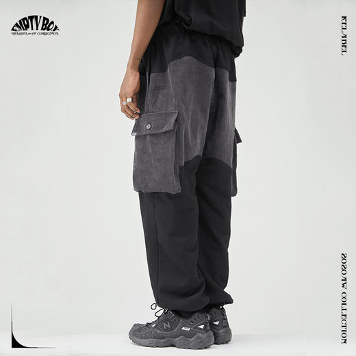 RELABEL 20AW 潮牌灯芯绒立体口袋拼接宽松卫裤 商品图3