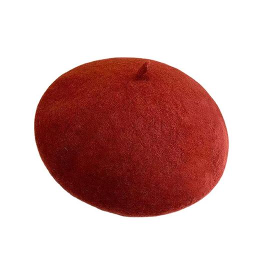 贝雷帽女秋冬韩版百搭学生可爱纯色羊毛呢南瓜帽复古日系画家帽子 商品图4