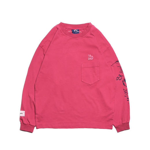 EAFINETAL.20AW阿苏特成衣染色工艺做旧纯棉长袖休闲宽松圆领T恤 商品图3