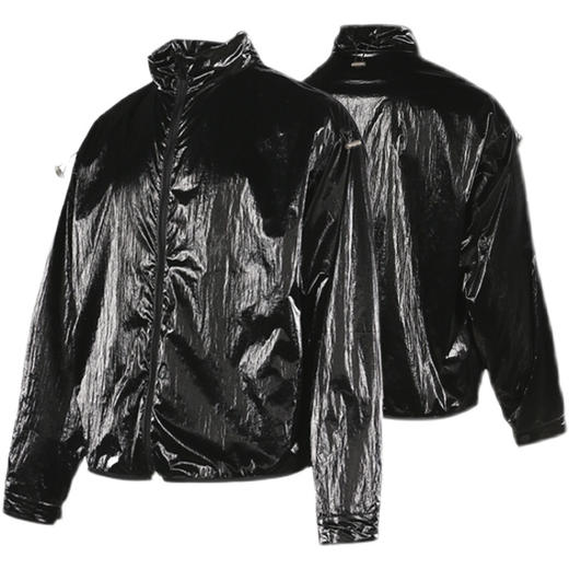 RELABEL 21AW黑色高密度未来感可变形背包多抽绳休闲外套 商品图4