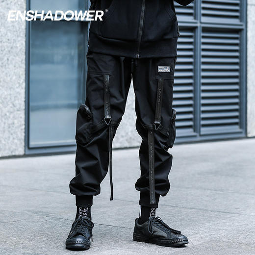 ENSHADOWER隐蔽者立体口袋飘带伞兵裤机能李现朱志鑫同款工装裤男 商品图0