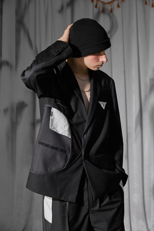 RELABEL 21SS异型外置结构拼接西装外套 商品图5