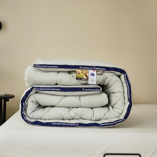 【抗菌羊毛被】羊毛被纯色澳洲羊毛被芯立体羊毛被秋冬保暖被子 商品图4