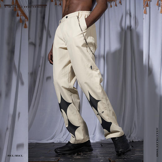RELABEL 21SS  双色主题钻石印花宽松潮流休闲长裤 商品图3