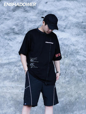 ENSHADOWER隐蔽者不规则M64印花短袖T恤复古做旧体恤新疆棉国潮