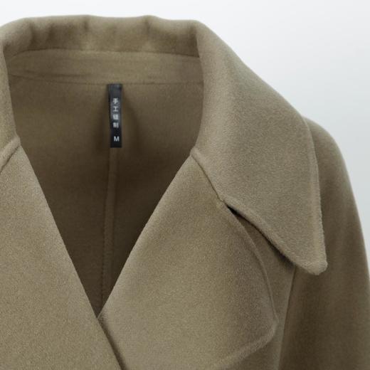 LH9Q4斯尔丽瑟俪2021秋冬新款纯色翻驳领复古英伦风长款羊毛女士外套 商品图3