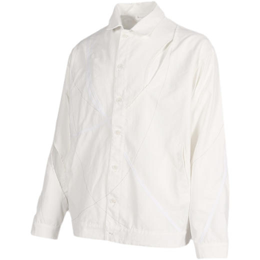 RELABEL 21AW弧形切割破口镂空明线结构拼接透明纱宽松外套 商品图4