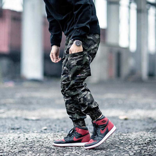 ENSHADOWER隐蔽者三色立体口袋工装裤男束脚裤宽松小脚裤 商品图1