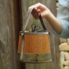 香云纱竹编手拎桶包 商品缩略图0