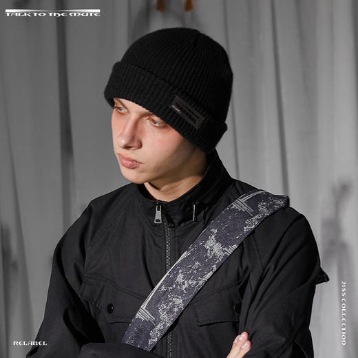 RELABEL 21SS 黑白针织铁牌logo冷帽 商品图3