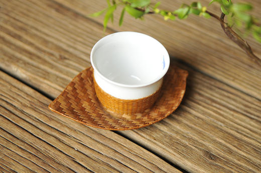 大漆竹席树叶杯垫 商品图1