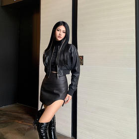 NEWA PROJECT 秋冬新款高腰百搭不规则小众心机a字裙半身裙短裙女