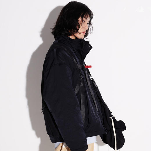 EAFINETAL.21AW新款可拆卸帽户外机能风假两件夹克加厚棉衣外套 商品图2