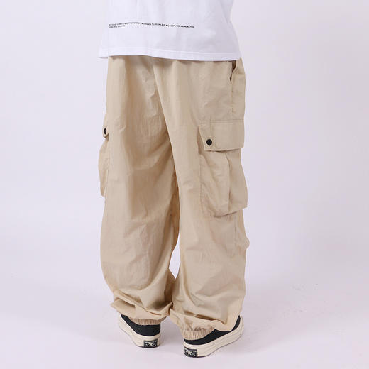 RELABEL 2020SS宽松阔腿裤潮牌立体裁剪大口袋休闲束脚工装裤男 商品图4