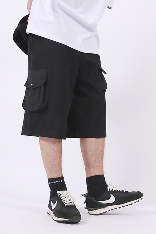 RELABEL20SS口袋半裤5分裤男裤子国潮牌阔型结构中裤沙滩裤休闲裤 商品图5