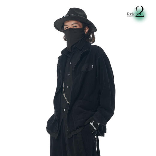 RELABEL 21AW 异面料双层结构内部拼接衬衣多穿法宽松灯芯绒外套 商品图2