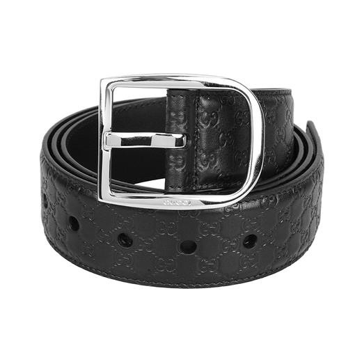 Gucci 古驰男士老花针扣 4cm宽 真皮+拼皮腰带 10329 商品图3