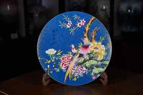 蓝地锦上添花赏盘