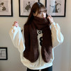 秋冬潮流新款双面纯色羊羔绒围巾女韩版百搭时尚披肩新款保暖日系围脖男潮 商品缩略图1
